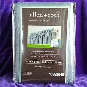 FINAL MARKDOWN ALLEN+ROTH Earnley Lined Rod Pocket Blackout panel